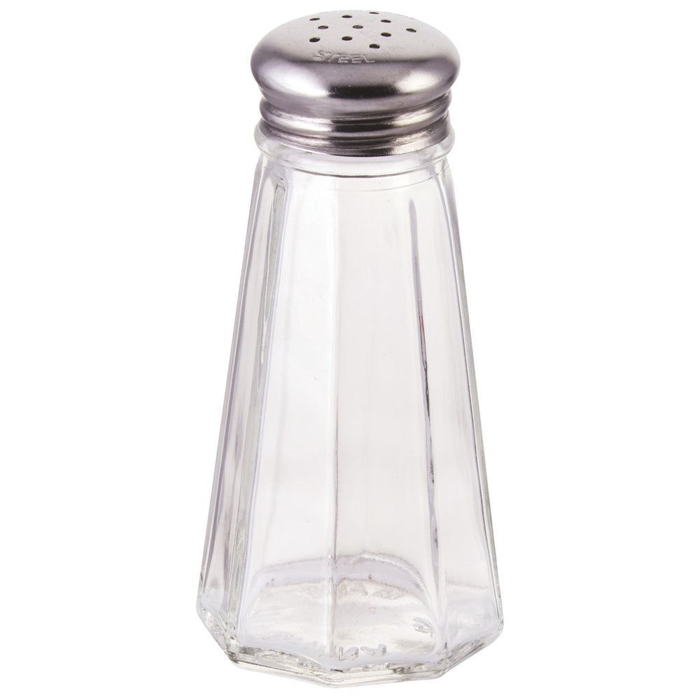 Winco Glass Paneled Shaker With Mushroom Top, 3 Ounce Capacity -- 12 Per Case