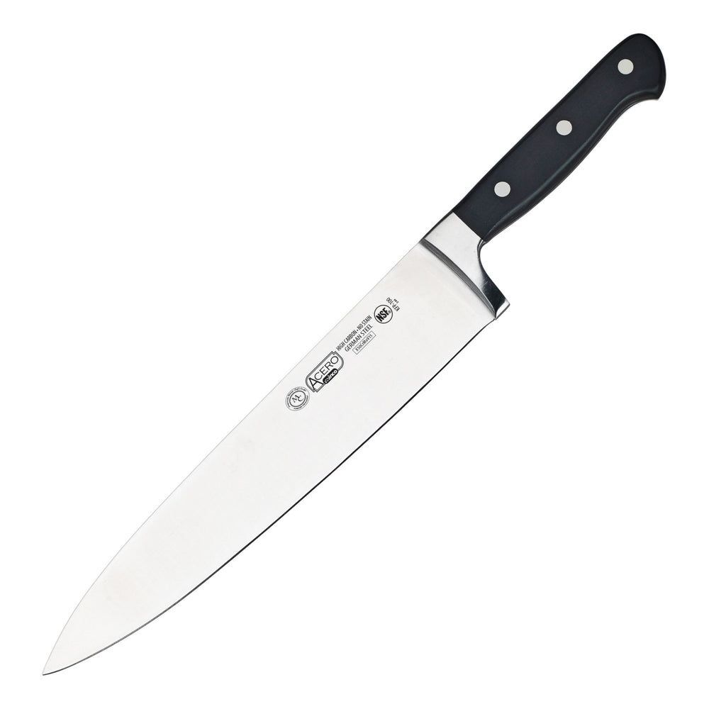 Winco Acero Forged Triple Riveted Chef Knife, 10 Inch Blade -- 6 Per Case
