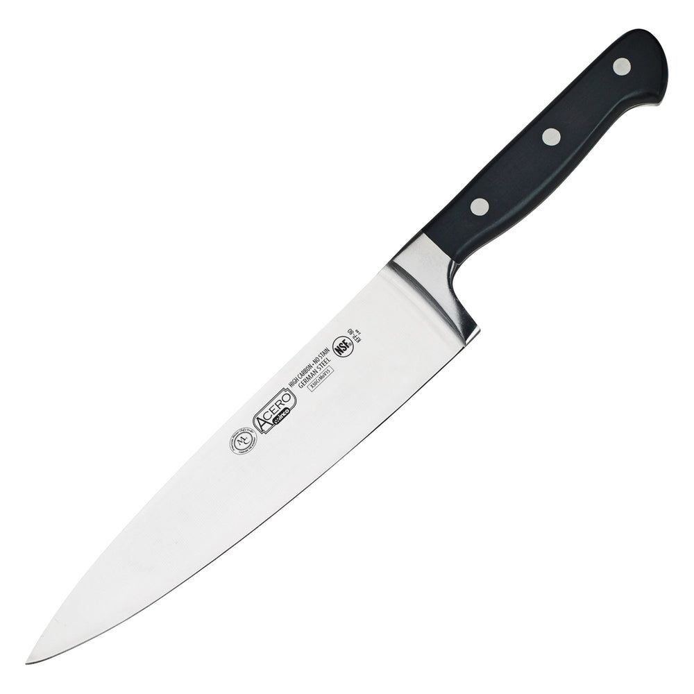 Winco Acero Forged Triple Riveted Chef Knife, 8 Inch Blade -- 6 Per Case