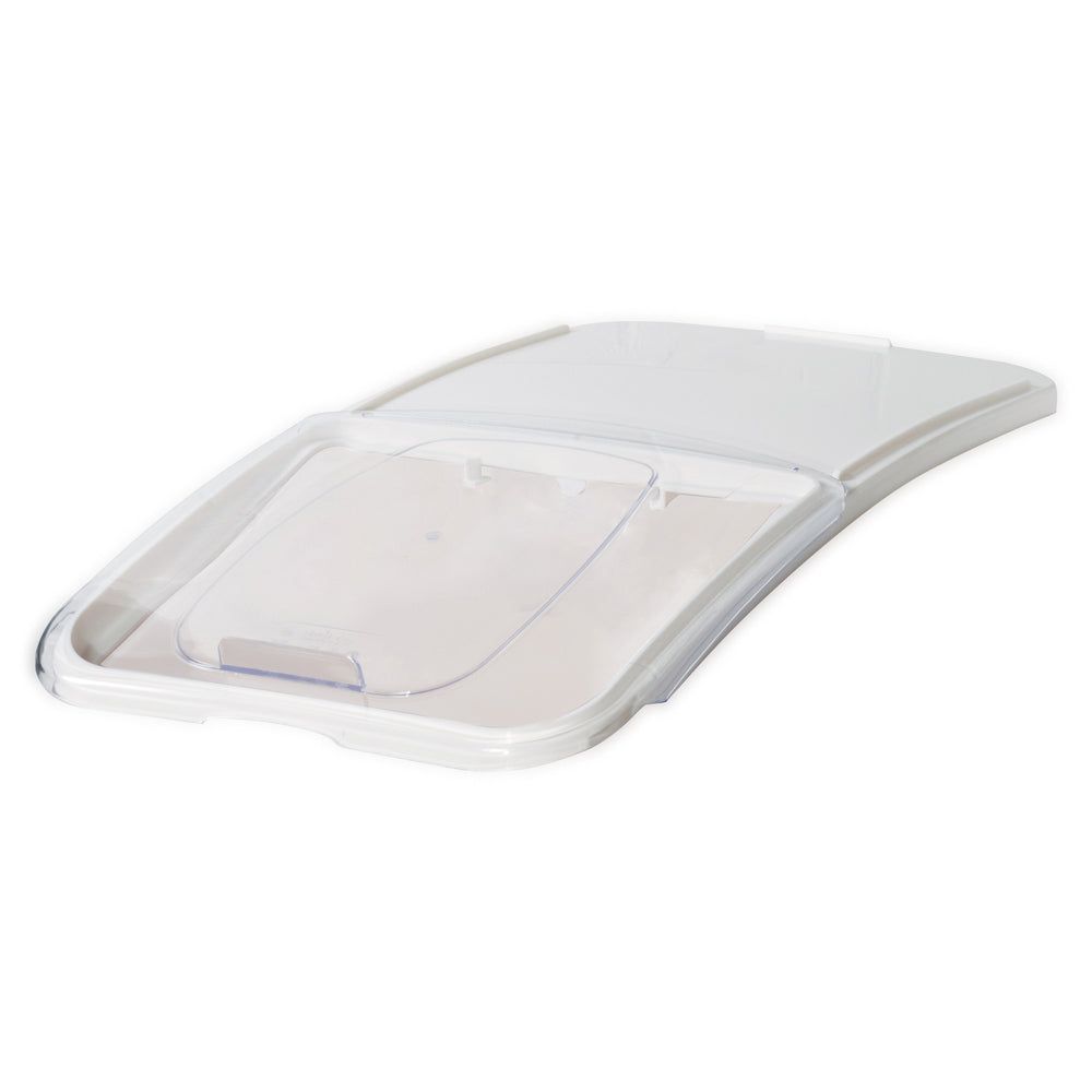 Winco Polypropylene Dry Ingredient Bin Mobile With Brake Casters And Scoop Set, 27 Gallon Capacity