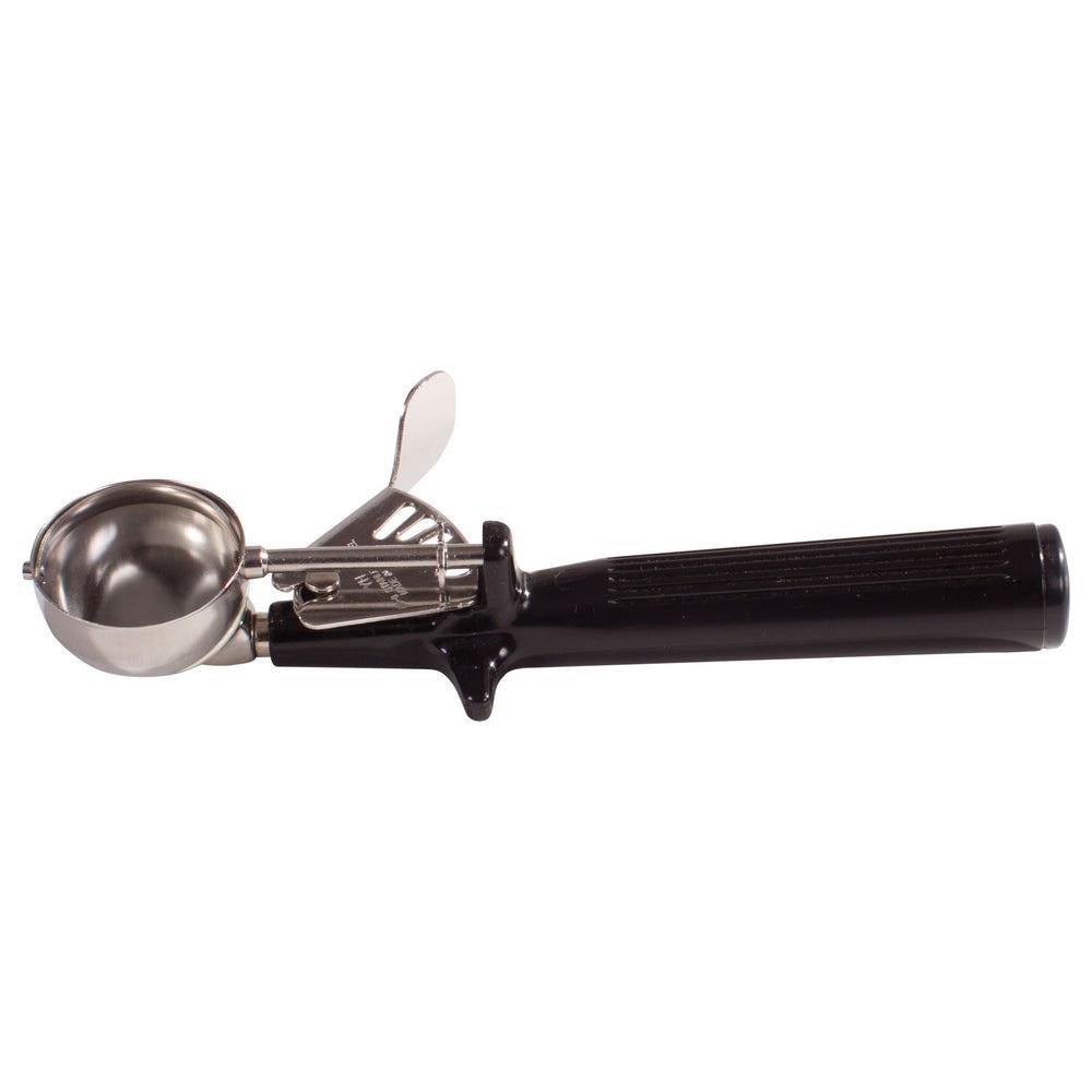 Winco 18/8 Stainless Steel Size 30 One Piece Thumb Press Disher With Black Handle, 1 Ounce Capacity -- 12 Per Case