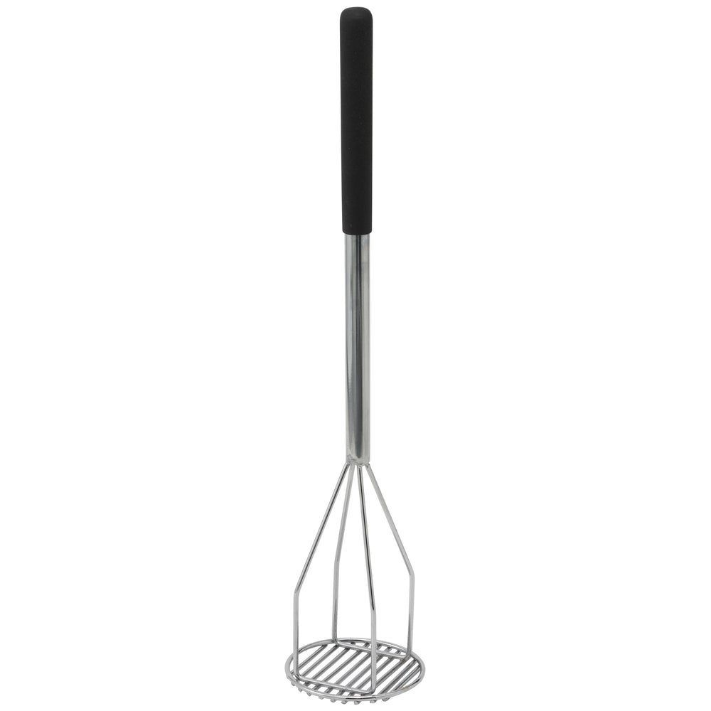 Winco Steel Round Potato Masher With Plastic Sleeve Grip Handle, 5 X 24 1/2 Inch -- 6 Per Case