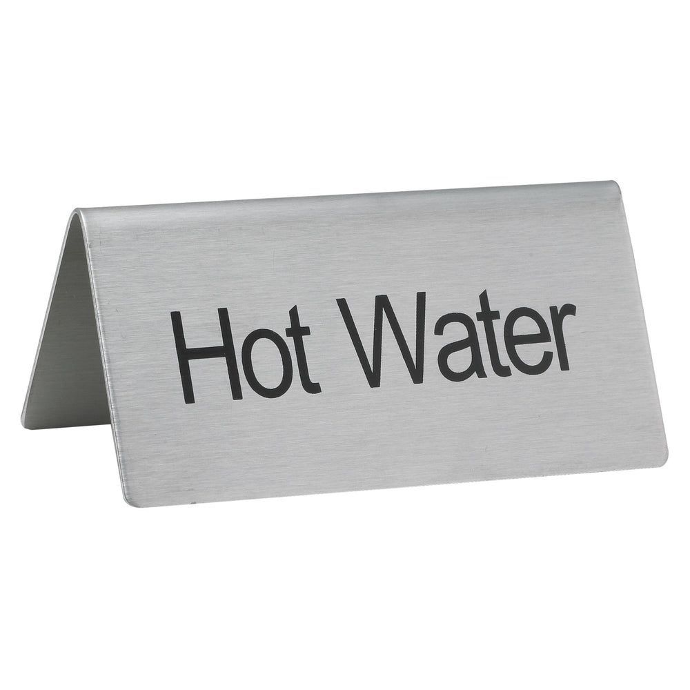 Winco Stainless Steel Hot Water Standing Tent Sign, 3 X 1 1/4 X 1 1/2 Inch -- 12 Per Case