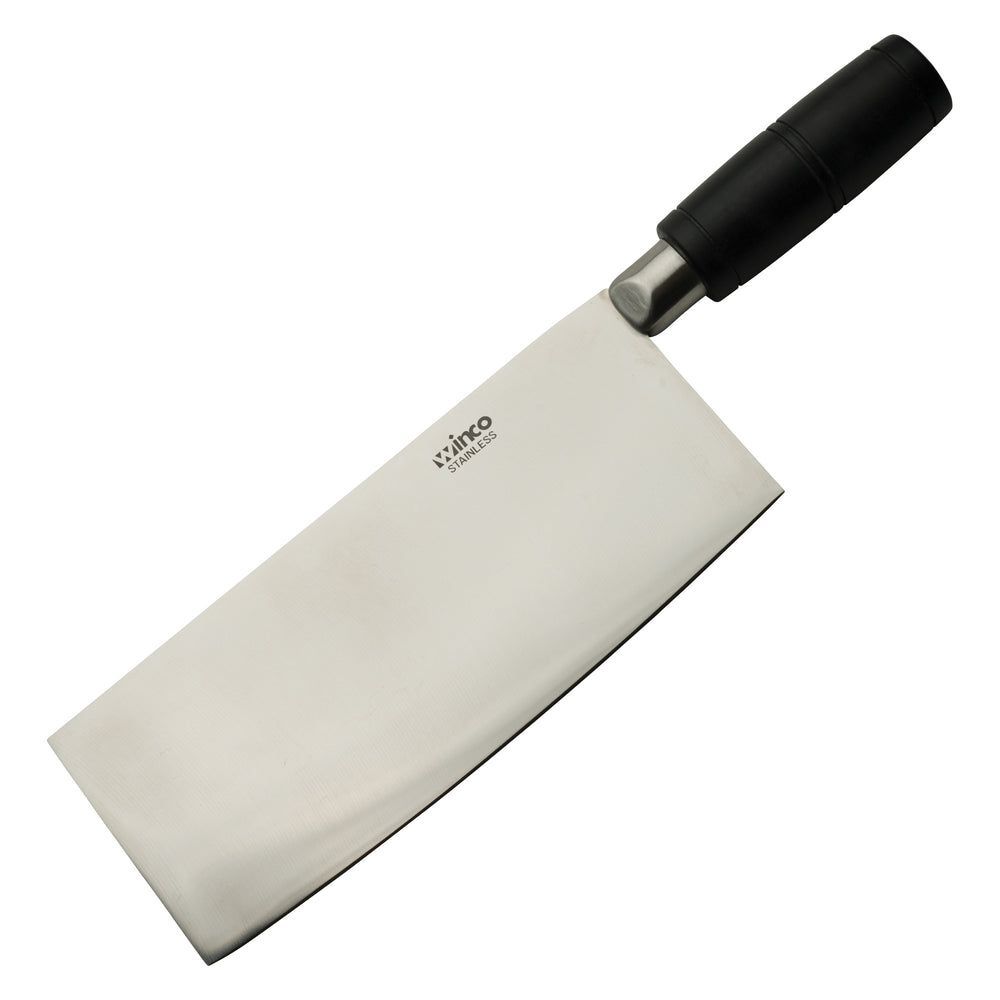 Winco Stainless Steel Chinese Cleaver With Pom Handle, 8 X 3 1/2 Inch Blade -- 6 Per Case