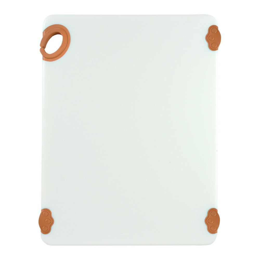 Winco Statik Board White/brown Cutting Board With Hook, 15 X 20 X 1/2 Inch -- 6 Per Case