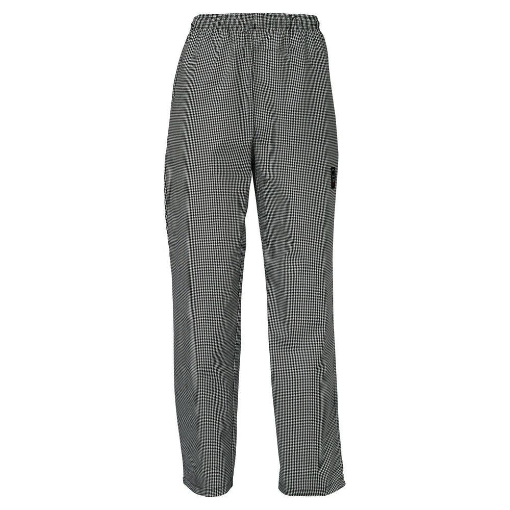Winco Signature Chef Houndstooth Poly-cotton Blend Small Chef Pant -- 12 Per Case