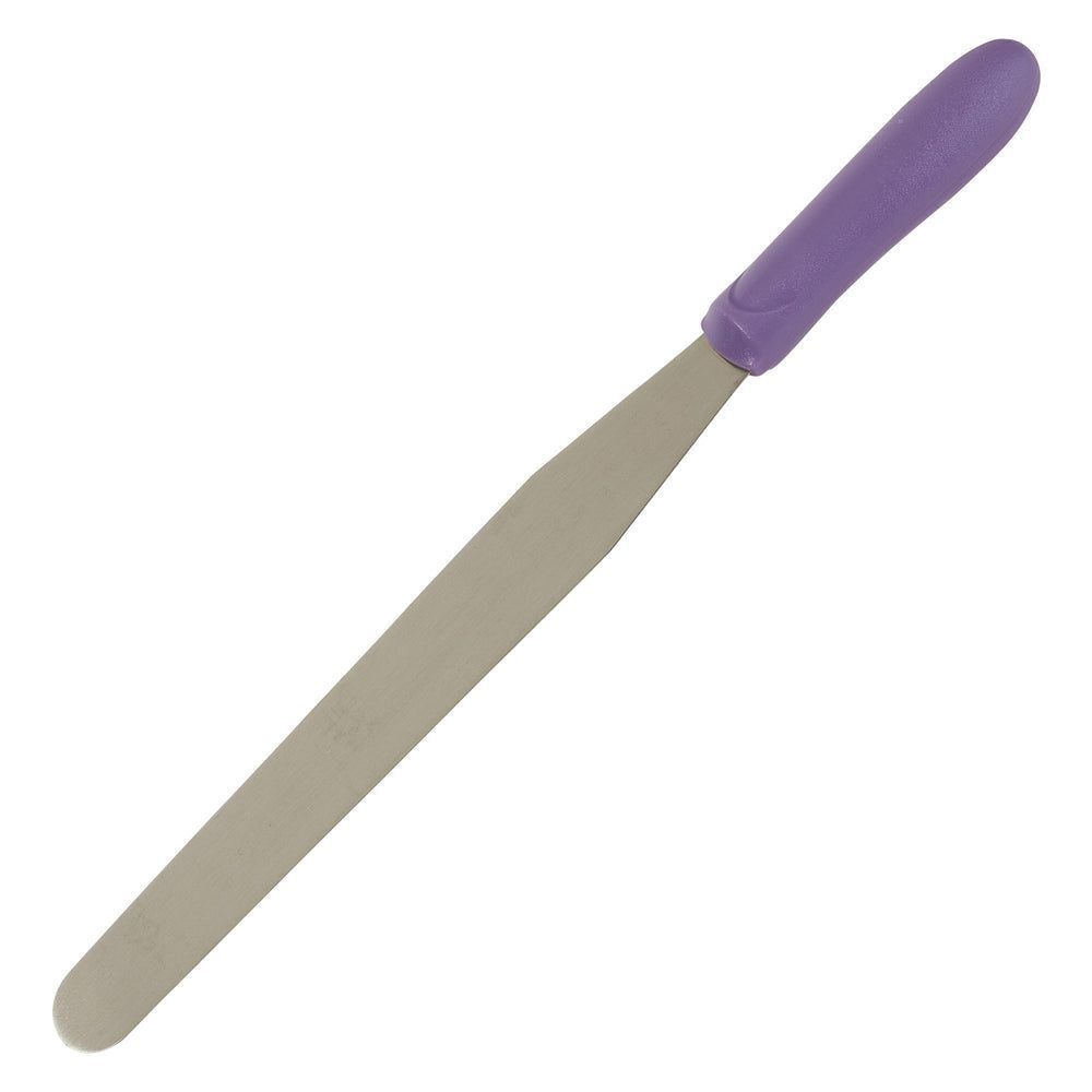 Winco Stainless Steel Allergen-free Bakery Spatula With Purple Polypropylene Handle, 10 X 1 3/8 Inch Blade -- 12 Per Case