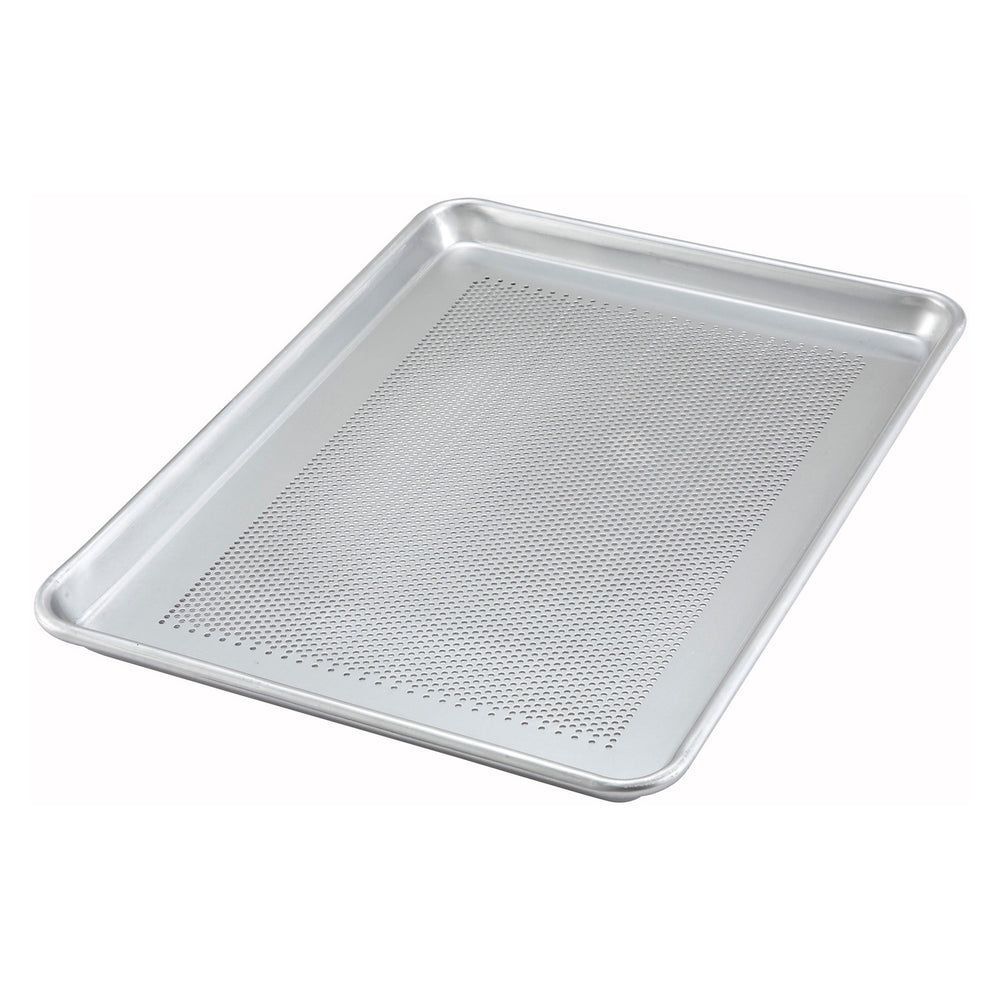 Winco 16 Gauge Aluminum Perforated Full Size Closed Bead Sheet Pan, 18 X 26 Inch -- 12 Per Case