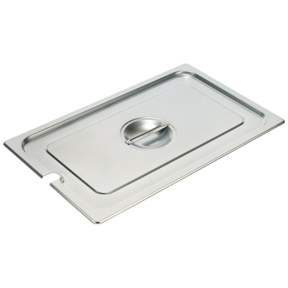 Winco 18/8 Stainless Steel Slotted Flat Cover For Full Size Steam Table Pan