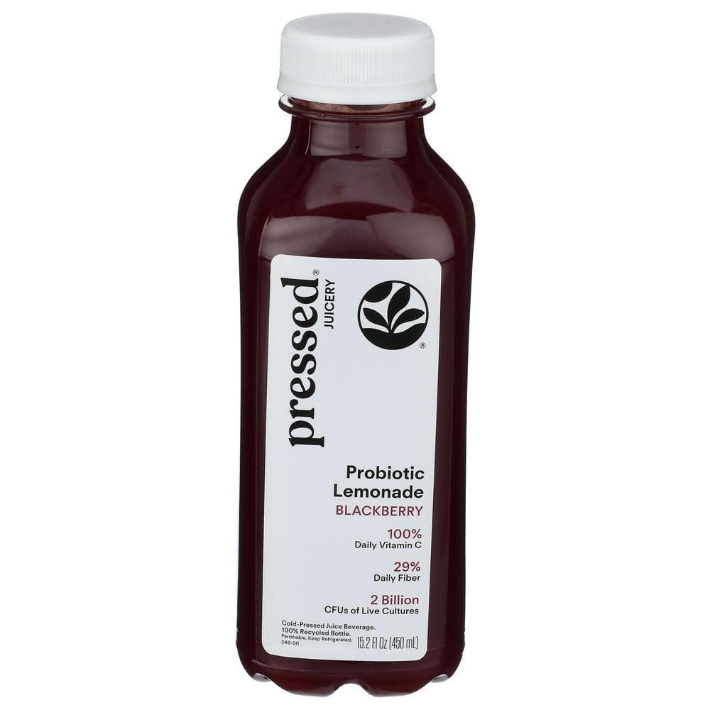 Pressed Juicery Blackberry Probiotic Lemonade Juice, 15.2 Fluid Ounce -- 6 Per Case