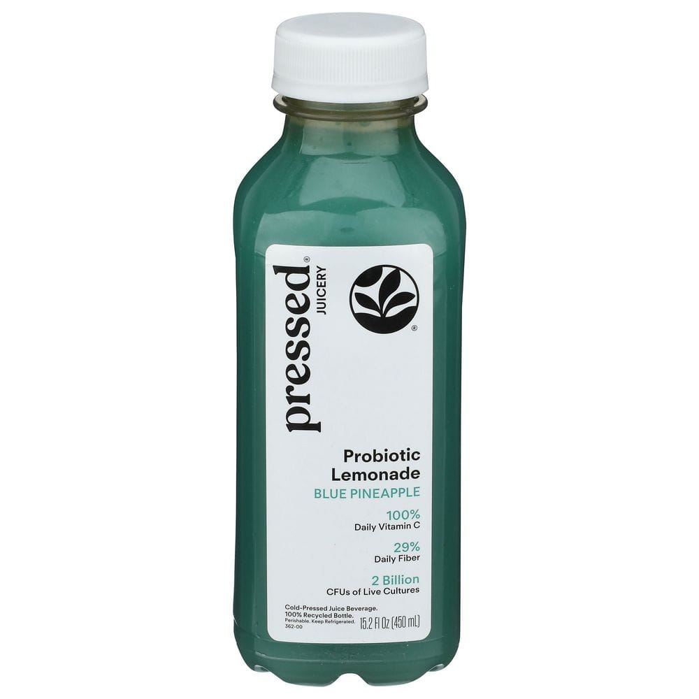 Pressed Juicery Blue Pineapple Probiotic Lemonade Juice, 15.2 Fluid Ounce -- 6 Per Case
