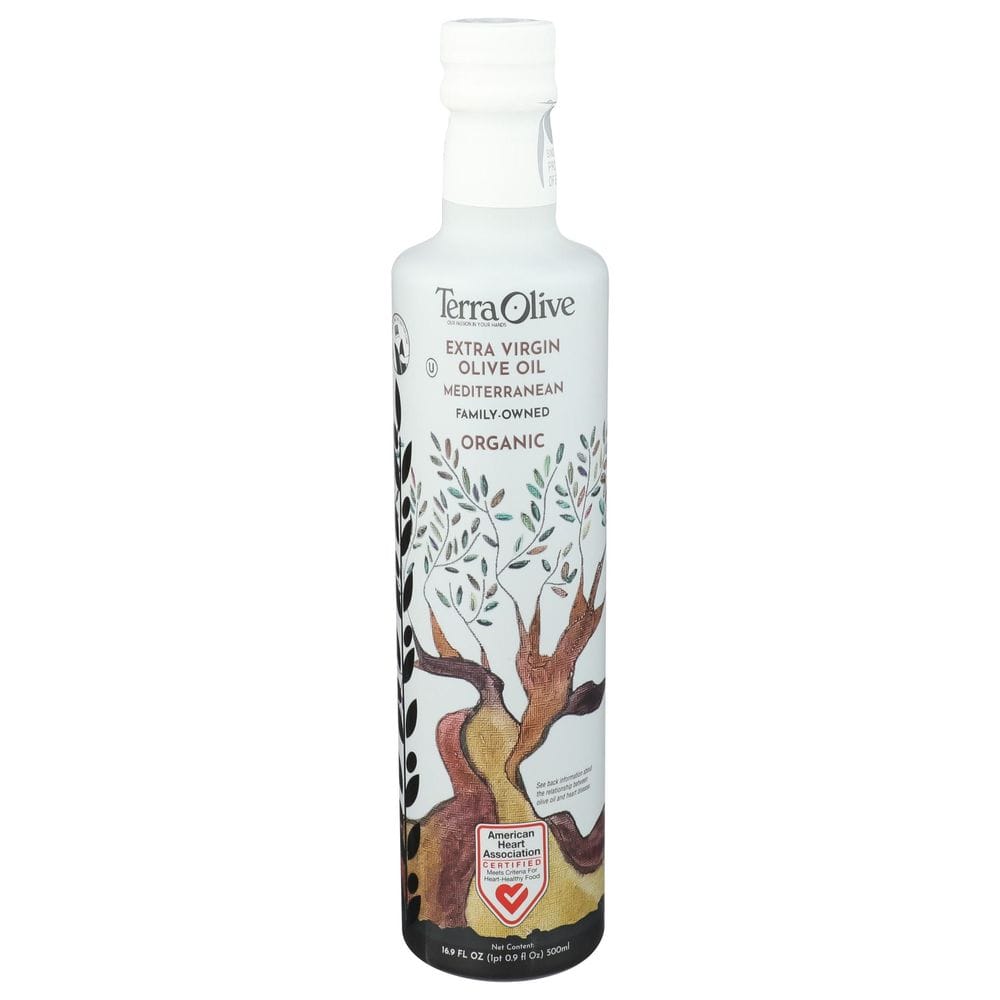 Terra Olive Organic Extra Virgin Olive Oil, 16.9 Fluid Ounce Glass -- 4 Per Case