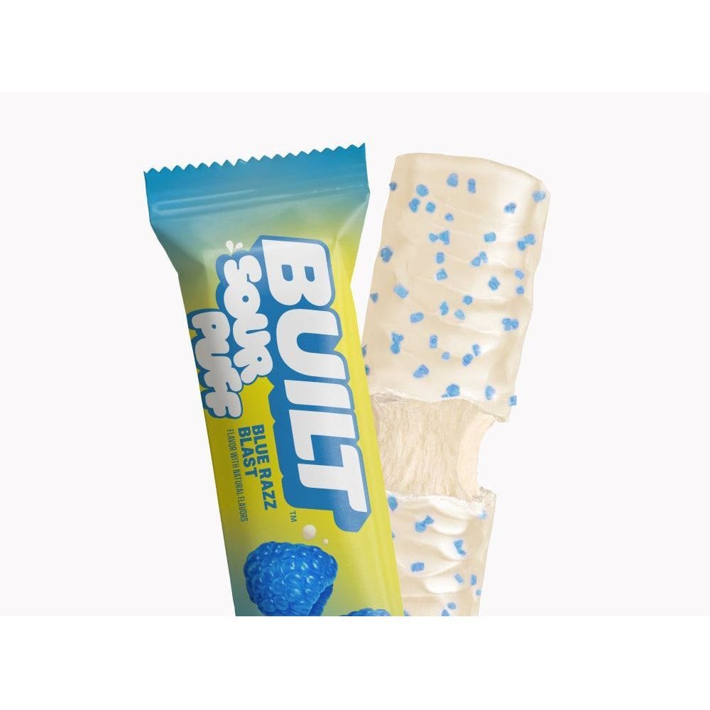 Built Sour Puff Blue Razz Blast Protein Bar, 1.45 Ounce -- 12 Per Case