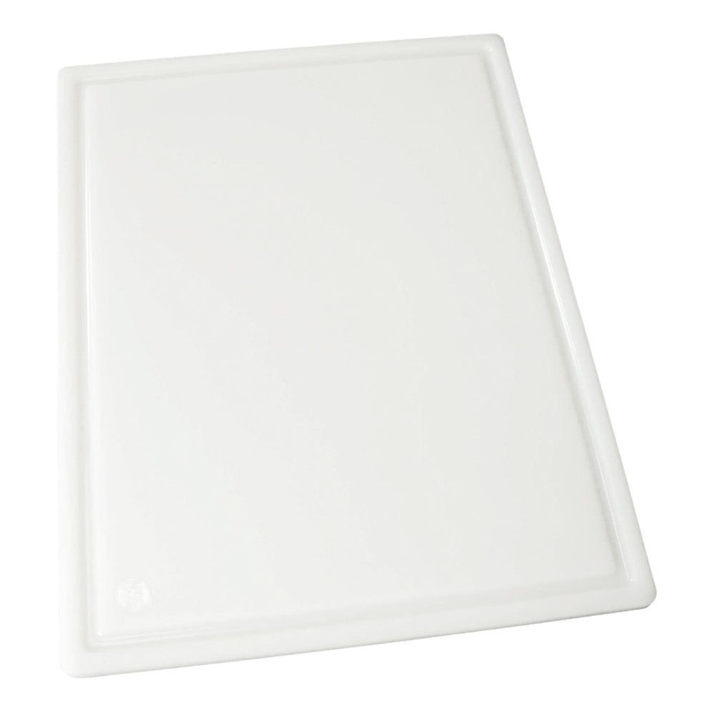 Winco White Cutting Board With Channel, 12 X 18 X 1/2 Inch -- 6 Per Case