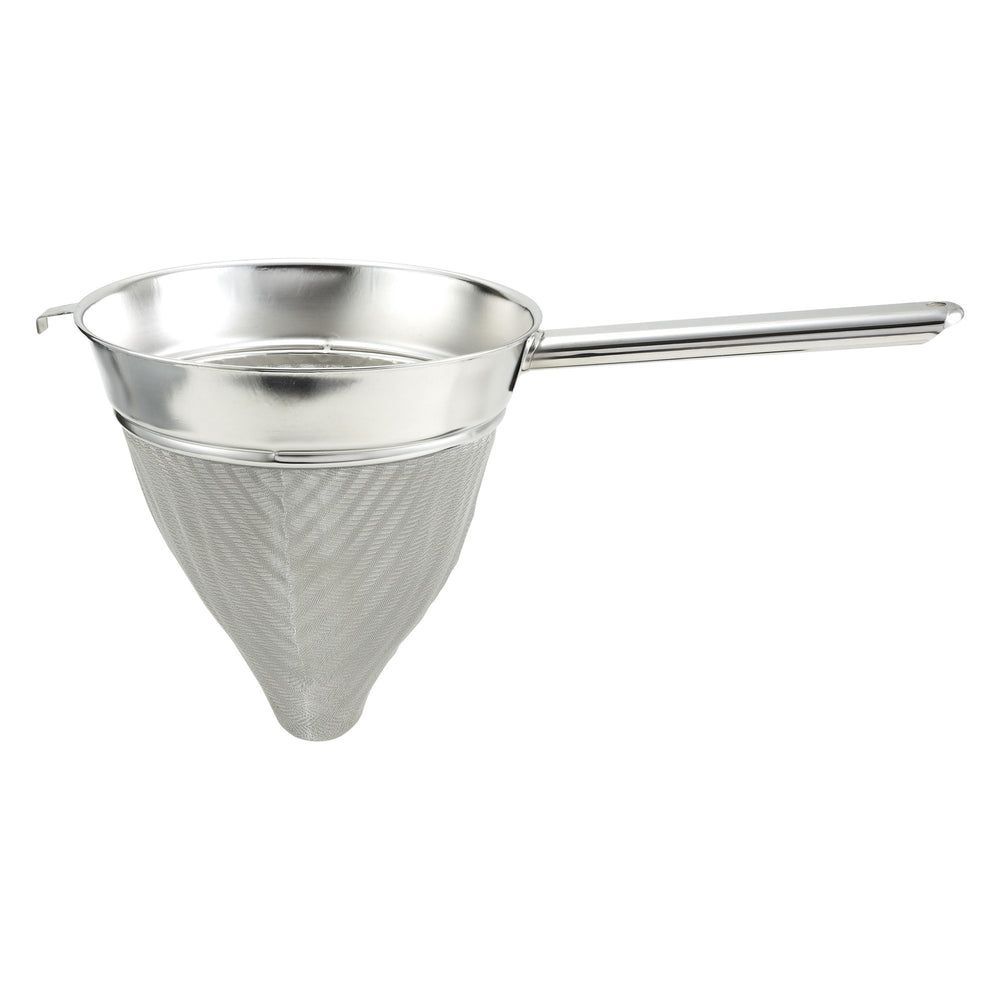 Winco Stainless Steel Extra Fine Mesh Bouillon Strainer With Hollow Handle, 10 Inch -- 3 Per Case