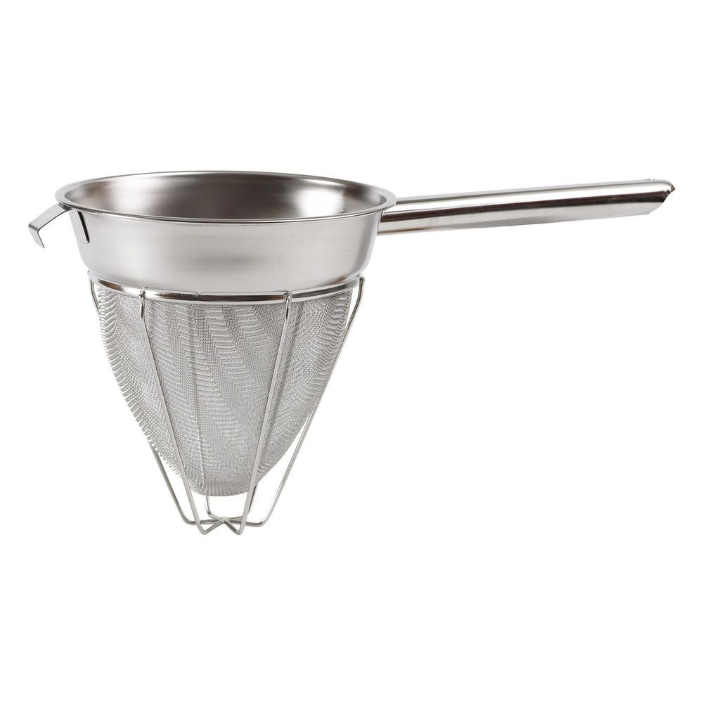 Winco Stainless Steel Reinforced Extra Fine Mesh Bouillon Strainer With Hollow Handle, 10 Inch -- 3 Per Case