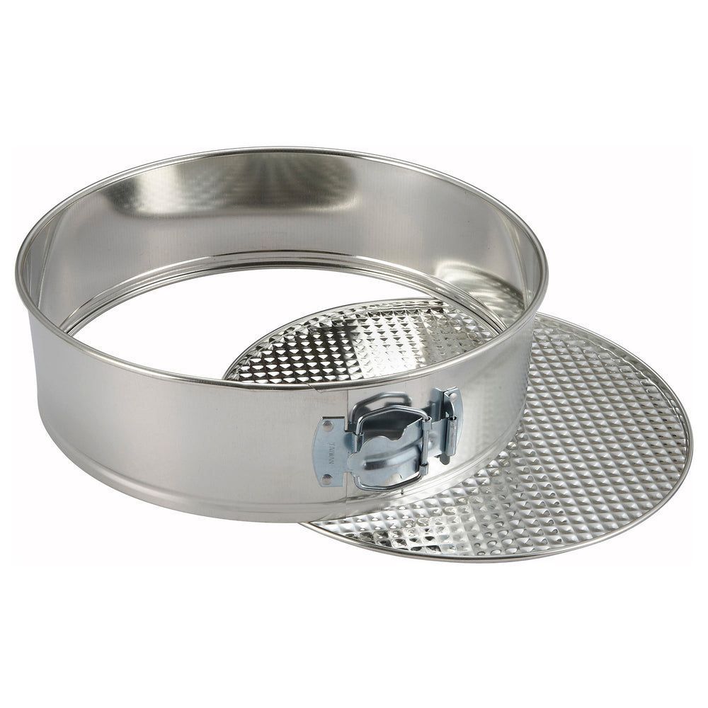 Winco Tin Round Spring Form Cake Pan With Loose Bottom, 10 Inch Dia. X 3 Inch Height