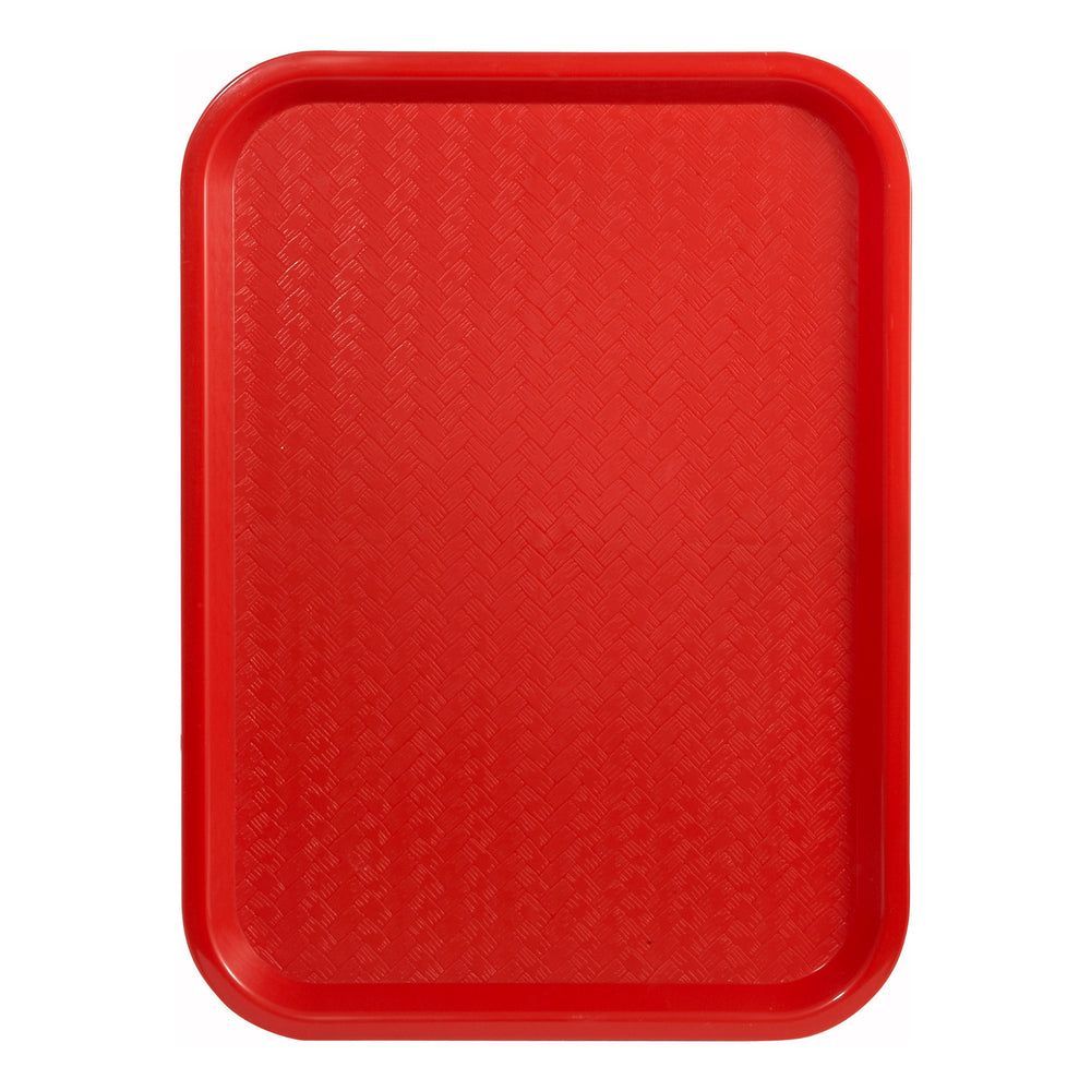 Winco Red Plastic Cafeteria Tray, 10 X 14 Inch -- 12 Per Case