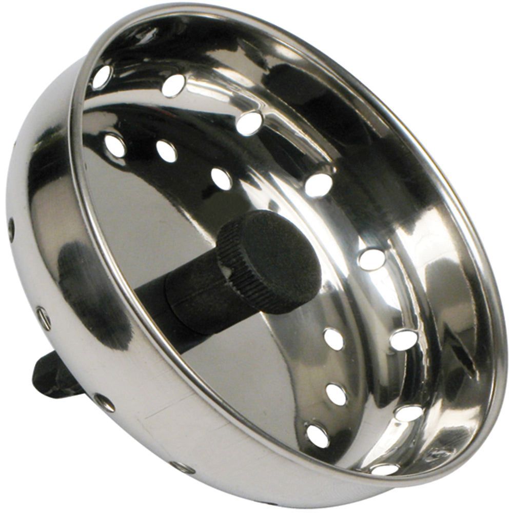 Winco Stainless Steel Sink Strainer With Stopper, 3 Inch Dia.