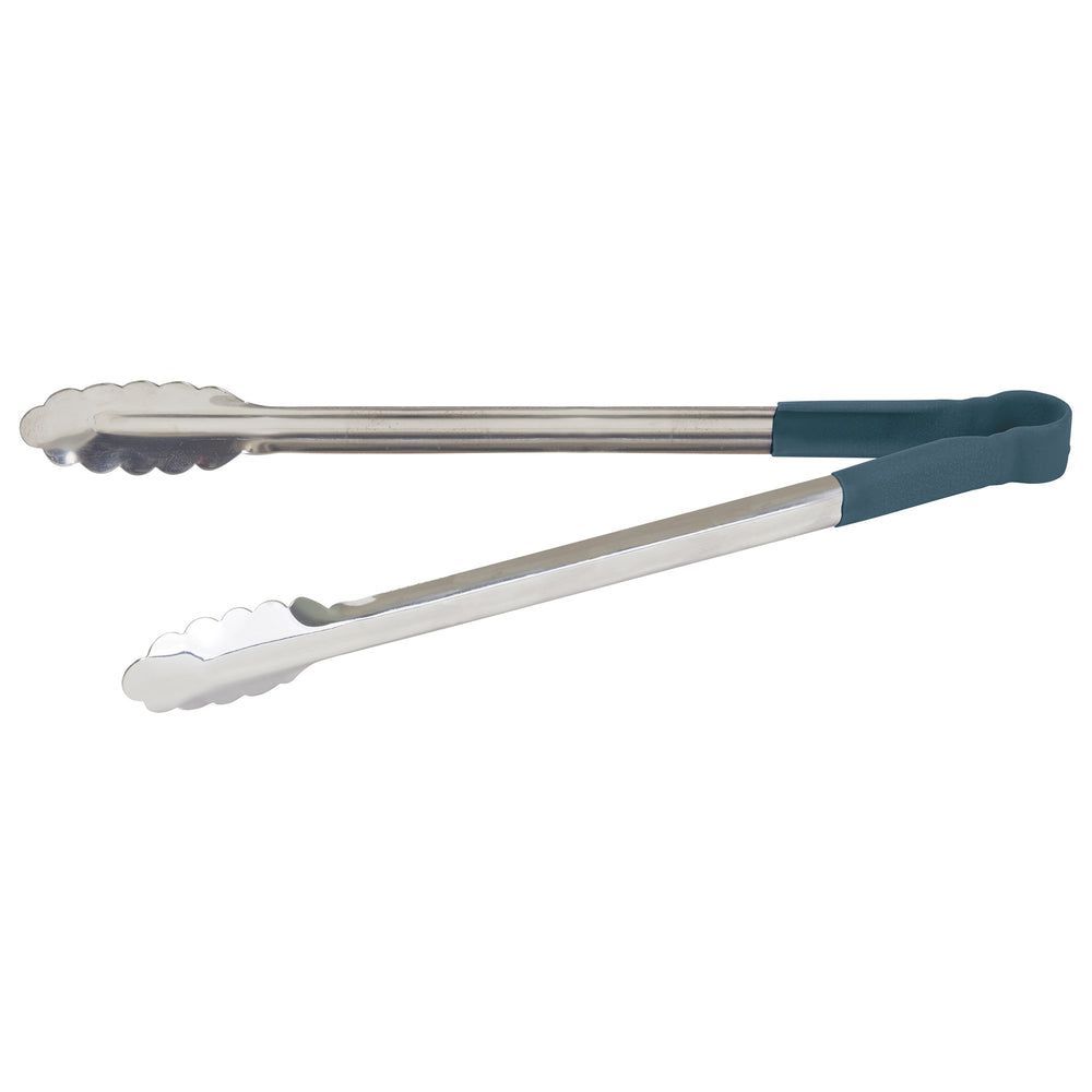 Winco Heavy-duty Stainless Steel Heat Resistant Utility Tong With Blue Polypropylene Handle, 16 Inch -- 6 Per Case