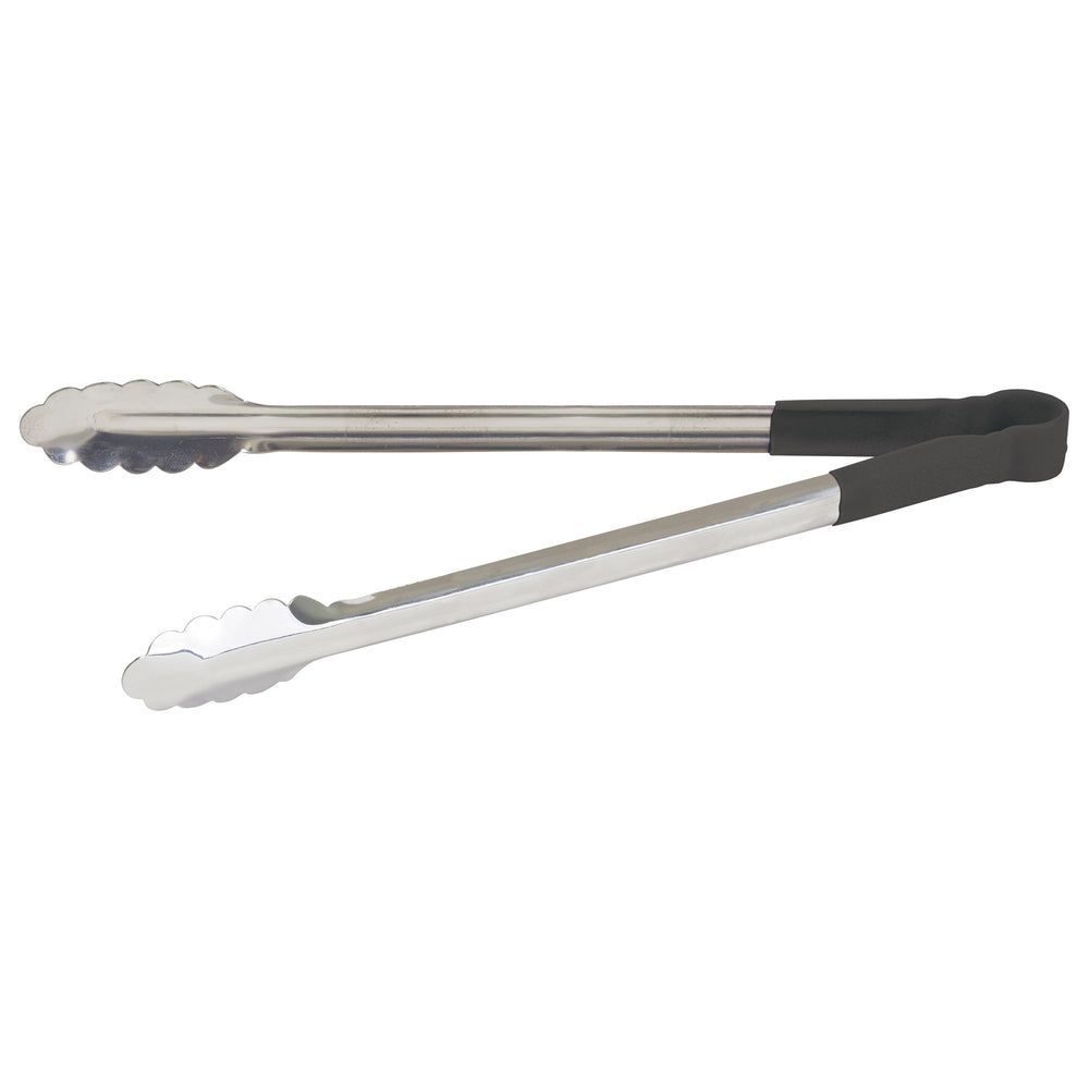 Winco Heavy-duty Stainless Steel Heat Resistant Utility Tong With Black Polypropylene Handle, 16 Inch -- 6 Per Case