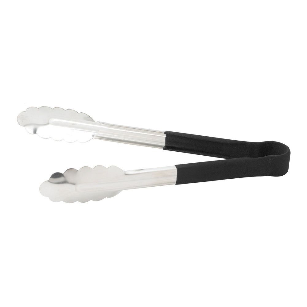 Winco Heavy-duty Stainless Steel Heat Resistant Utility Tong With Black Polypropylene Handle, 9 Inch -- 6 Per Case