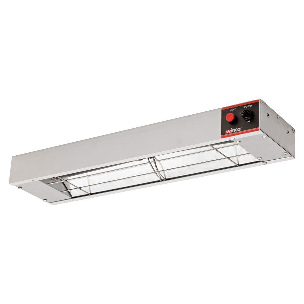 Winco Aluminum 500w Electric Strip Heater With Undermount Bracket Set, 24 X 6 X 2-9/16 Inch
