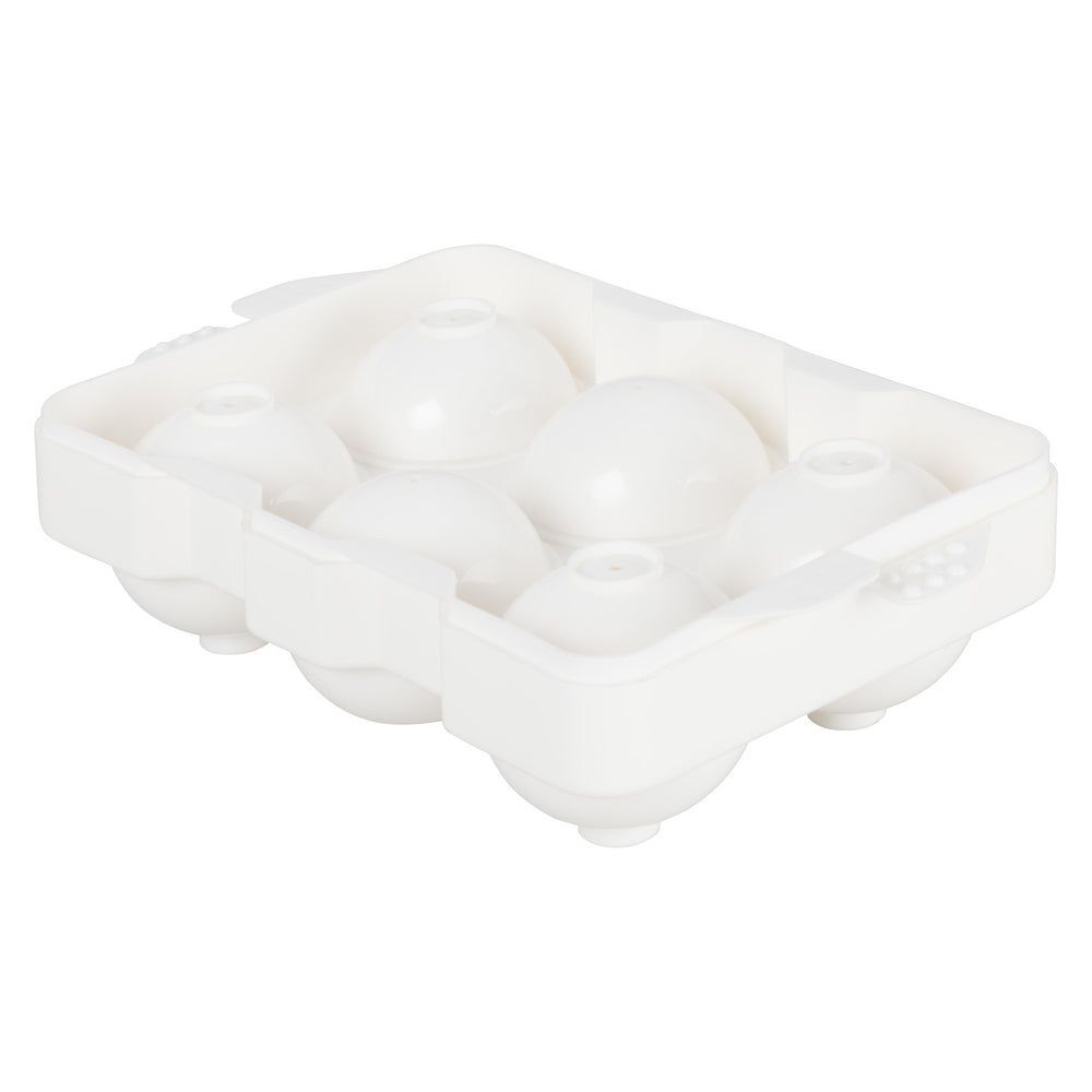 Winco Bar Maid White Plastic 6 Compartment Round Ice Cube Tray -- 12 Per Case