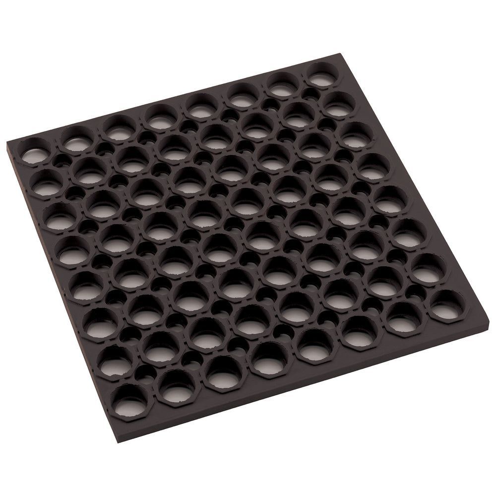 Winco Black Rubber Straight Edge 3/4 Inch Thick Rolled Floor Mat, 3 X 5 Feet