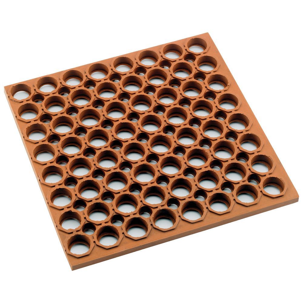 Winco Red Rubber Straight Edge 3/4 Inch Thick Rolled Floor Mat, 3 X 5 Feet