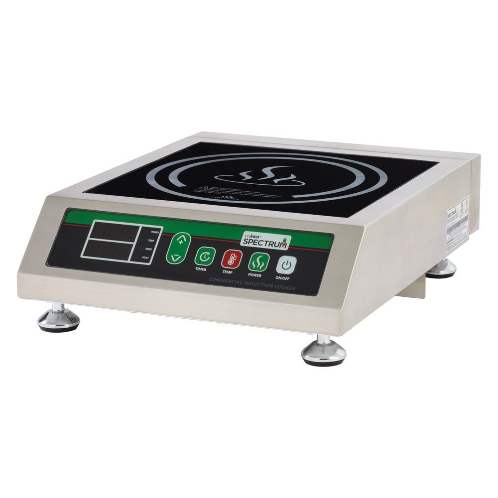 Winco Spectrum Stainless Steel 120v Commercial Electric Countertop Induction Cooker Set, 14 3/16 X 18 1/8 X 5 1/8 Inch -- 2 Set Per Case