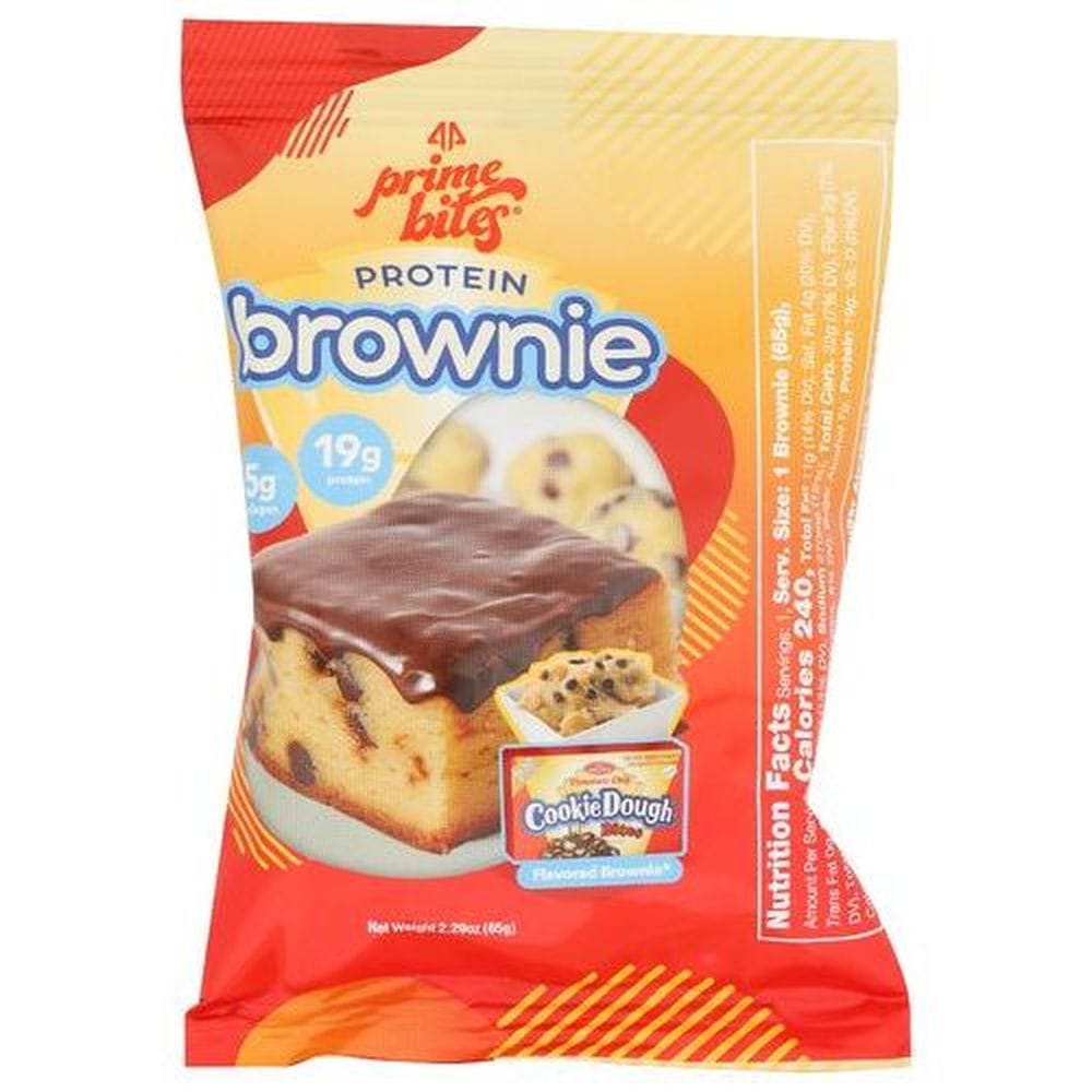 Prime Bites Cookie Dough Protein Brownie Bites, 2.29 Ounce -- 12 Per Case