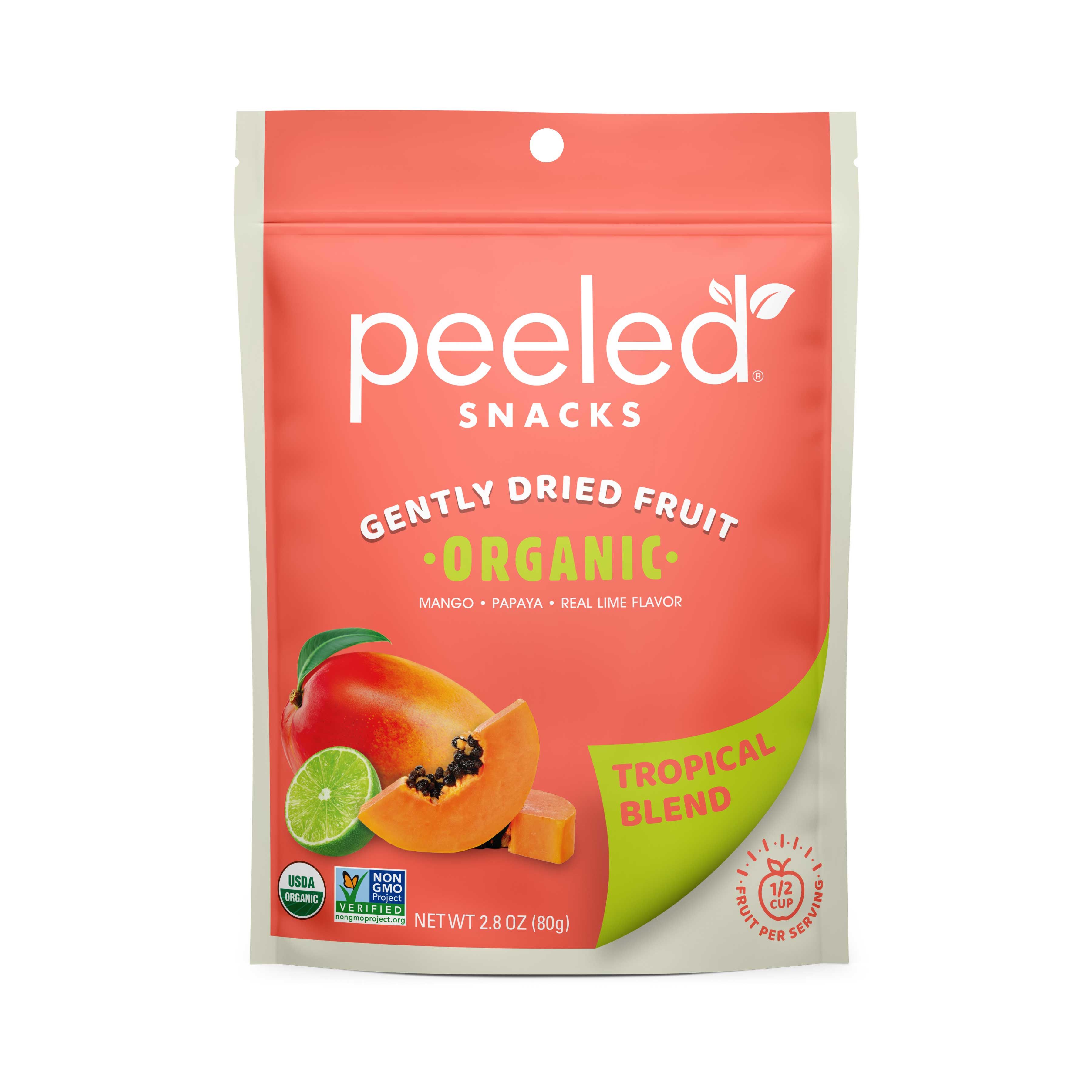 Peeled Snacks Organic Tropical Blend Dried Fruit, 2.8 Ounce -- 12 Per Case