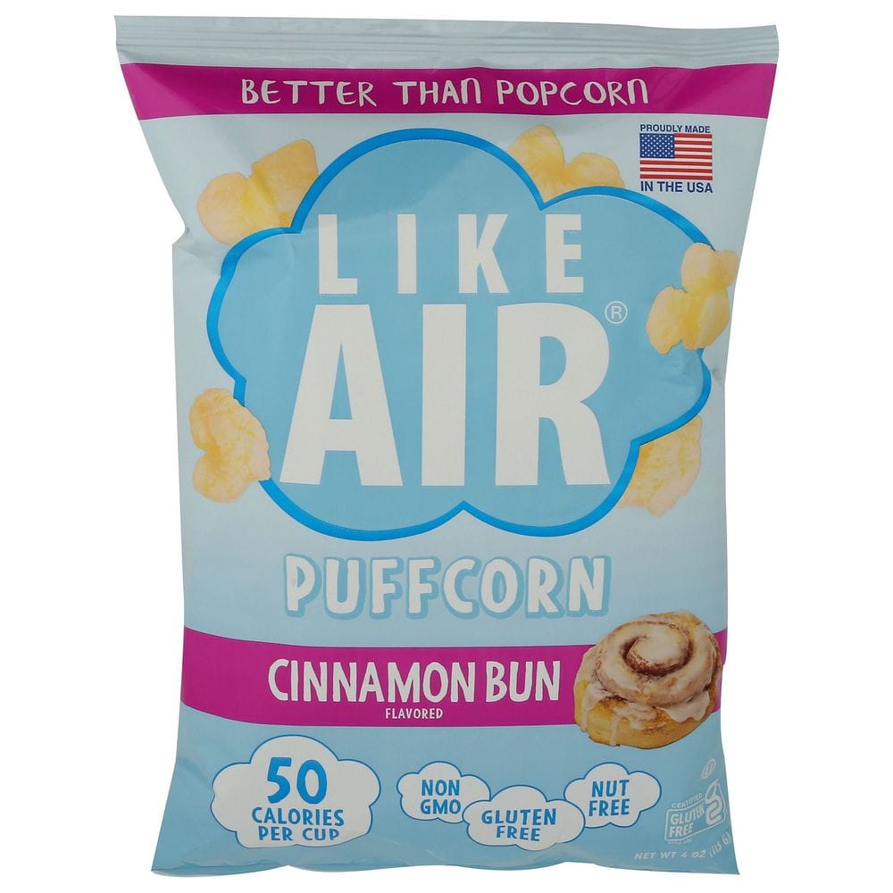 Like Air Cinnamon Bun Puffcorn, 4 Ounce -- 6 Per Case