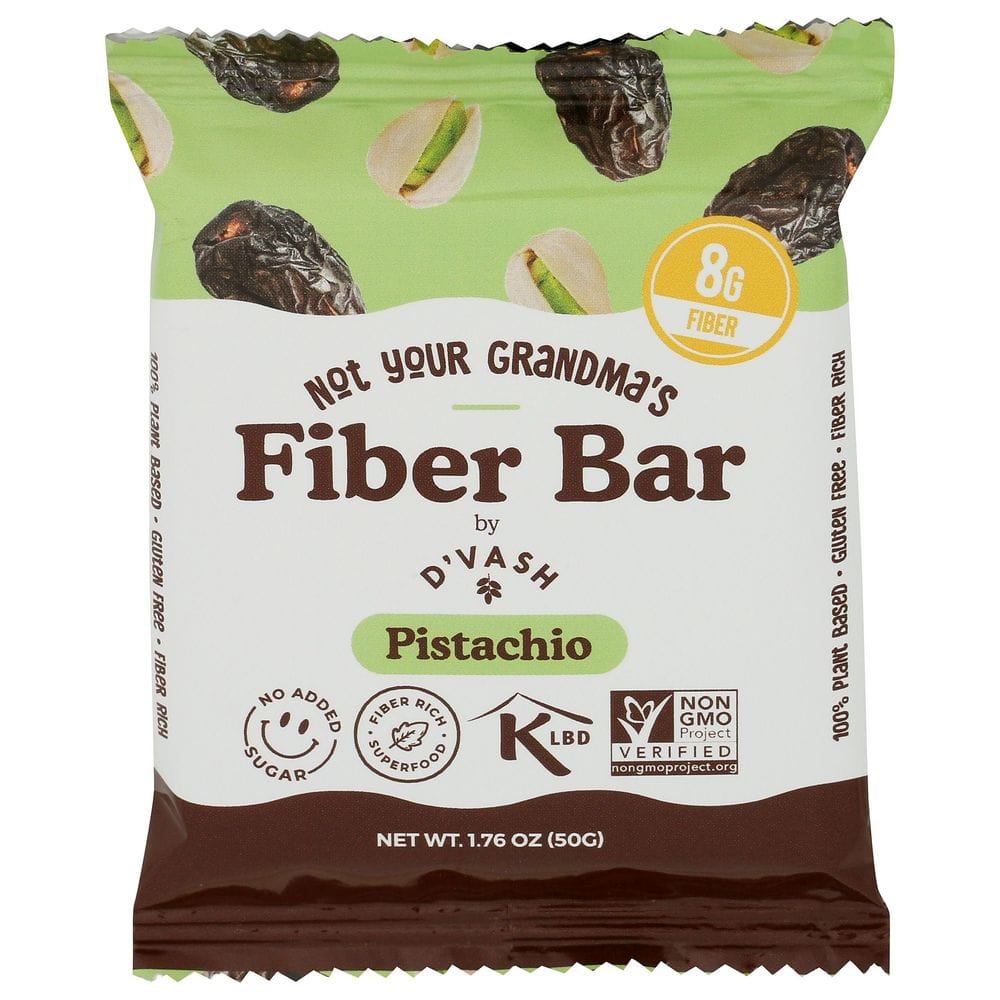 Dvash Organics Pistachio Fiber Bar, 1.76 Ounce -- 6 Per Case