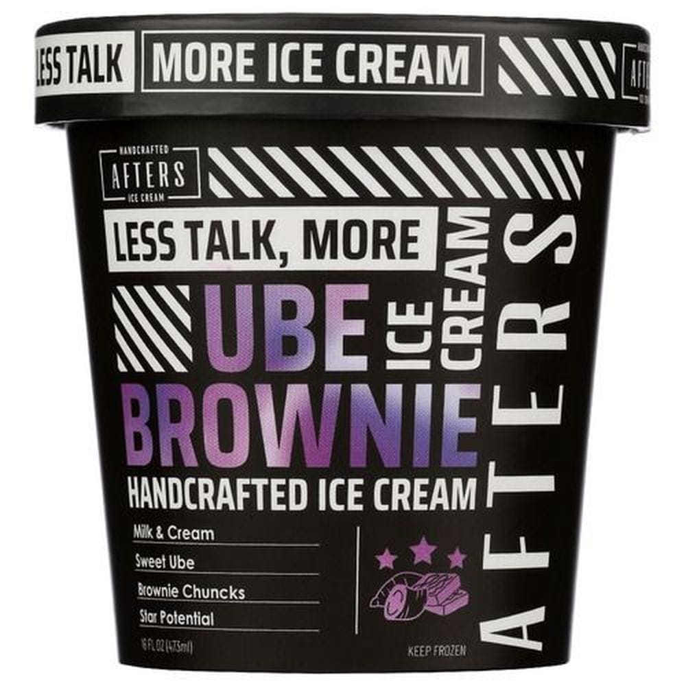Afters Ube Brownie Handcrafted Ice Cream, 16 Ounce -- 8 Per Case