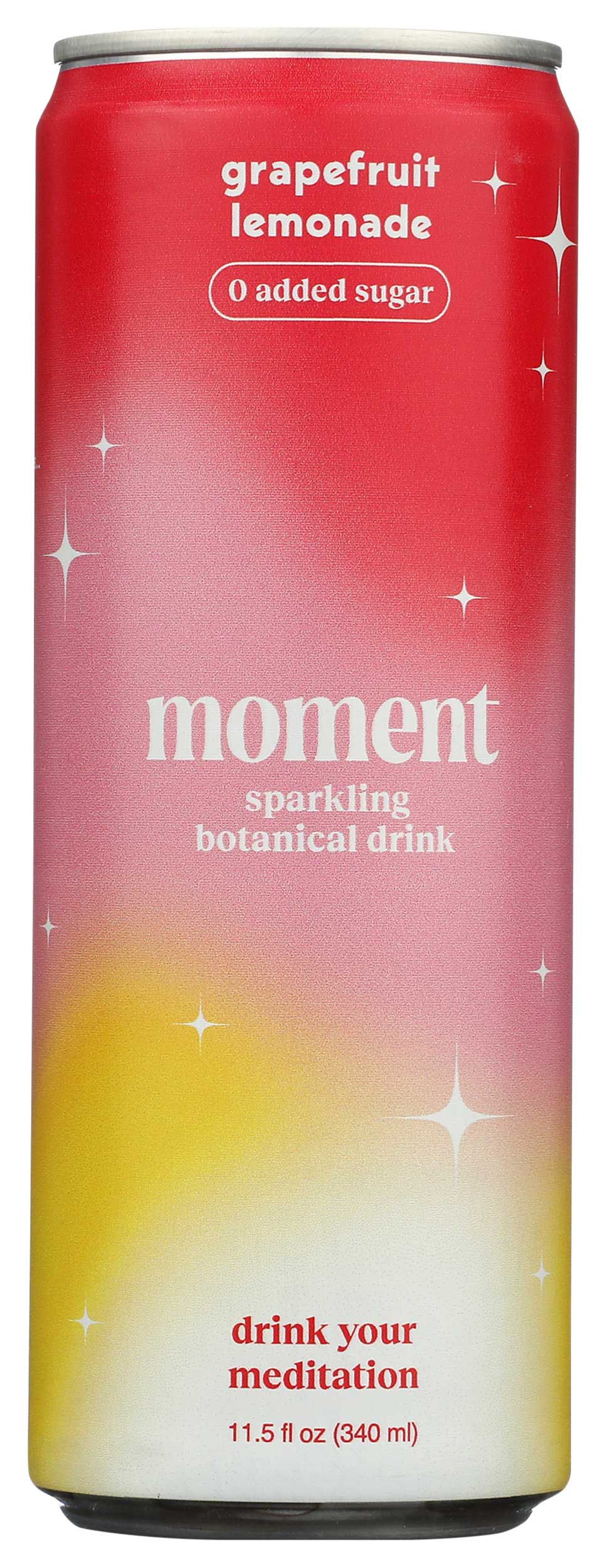Moment Grapefruit Lemonade Botanical Sparkling Water, 11.5 Fluid Ounce -- 12 Per Case