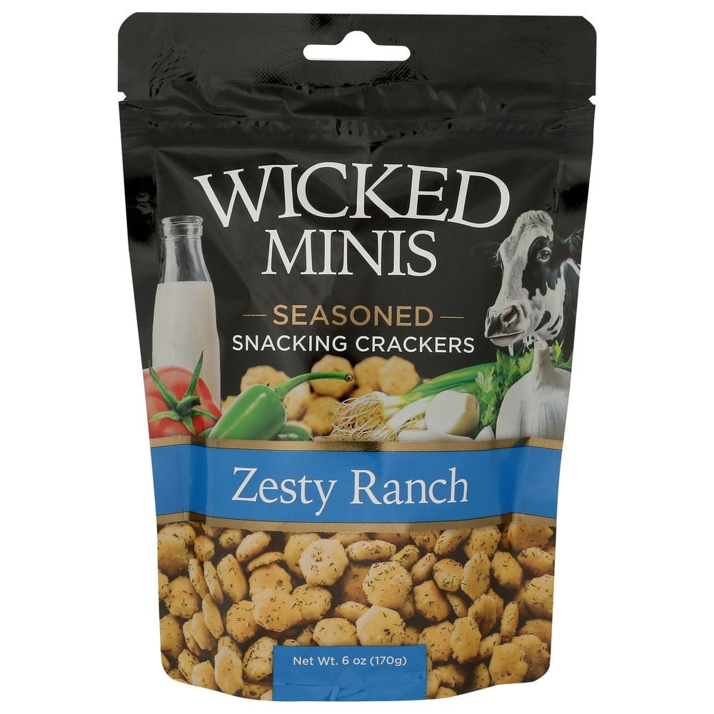 Wicked Mix Zesty Ranch Minis Seasoned Snacking Cracker, 6 Ounce -- 6 Per Case