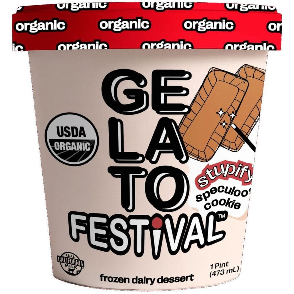 Gelato Festival Organic Stupify Cookie Butter Gelato, 16 Ounce -- 8 Per Case