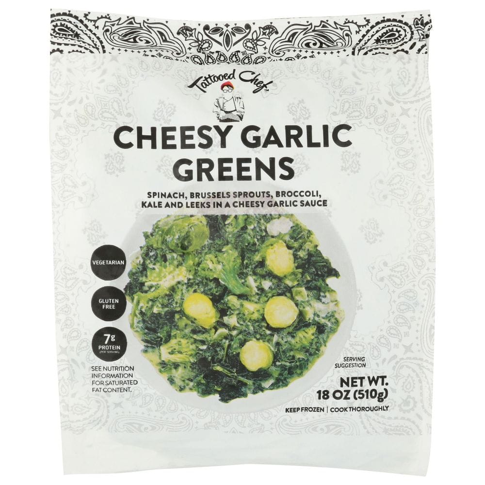 Tattooed Chef Cheesy Garlic Greens, 18 Ounce -- 6 Per Case