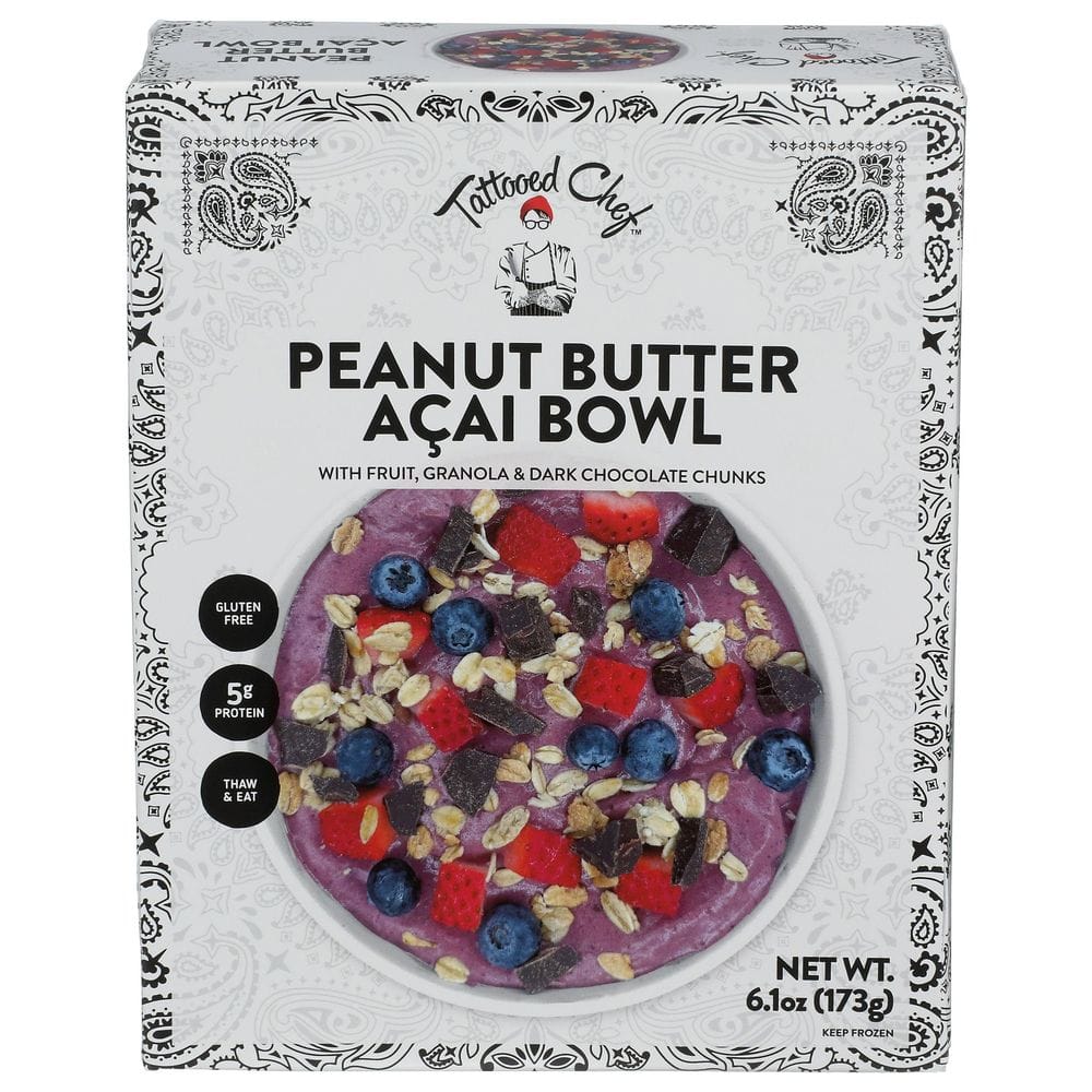 Tattooed Chef Peanut Butter Acai Bowl, 6.1 Ounce -- 6 Per Case