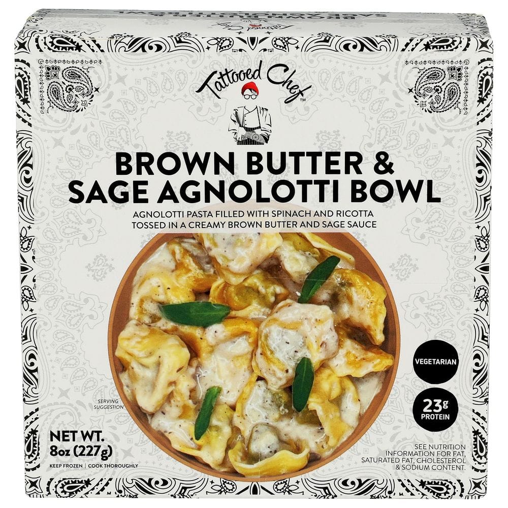 Tattooed Chef Brown Butter And Sage Agnolotti Bowl, 8 Ounce -- 6 Per Case