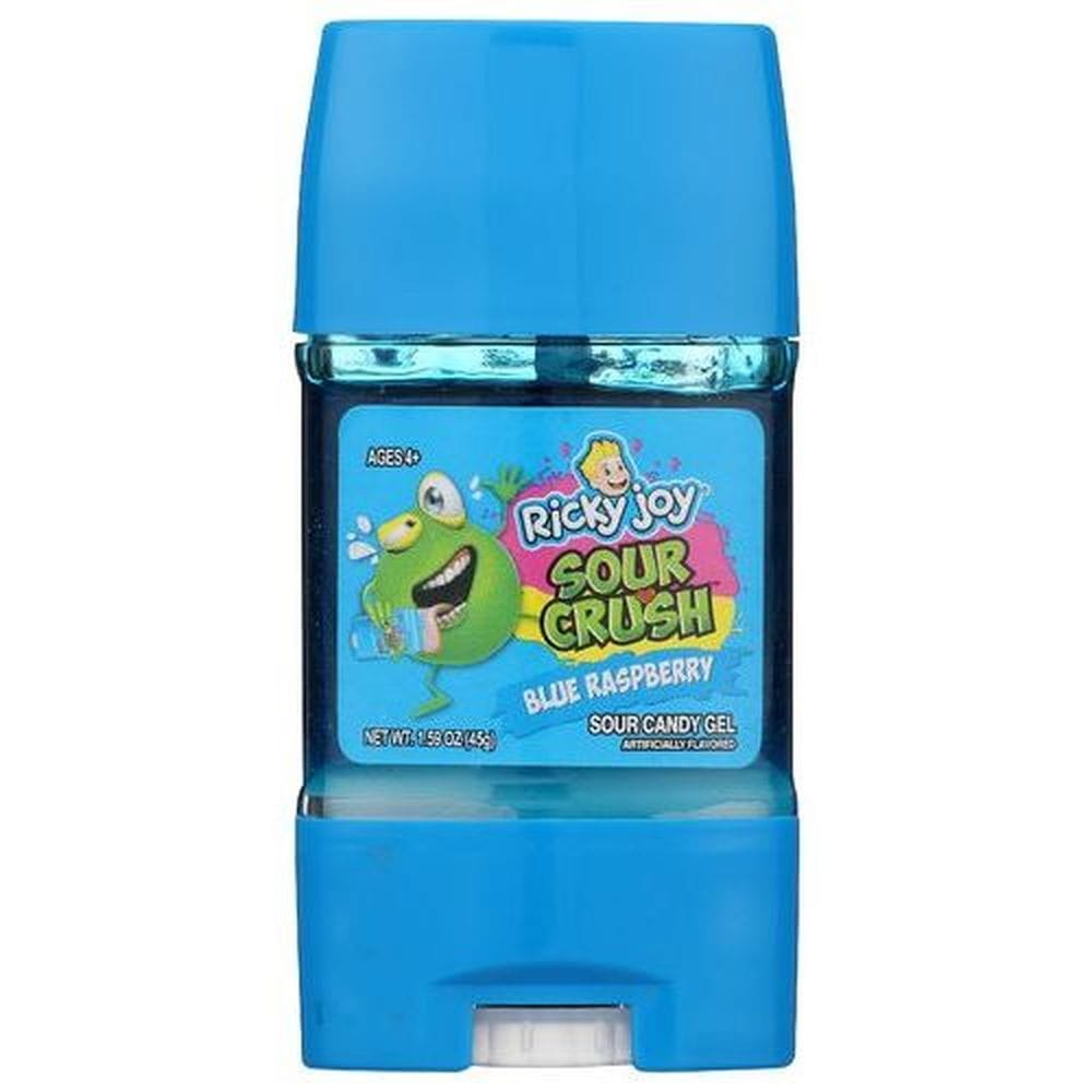 Ricky Joy Sour Crush Blue Raspberry And Strawberry Flavor Gel Candy, 1.59 Ounce -- 12 Per Case