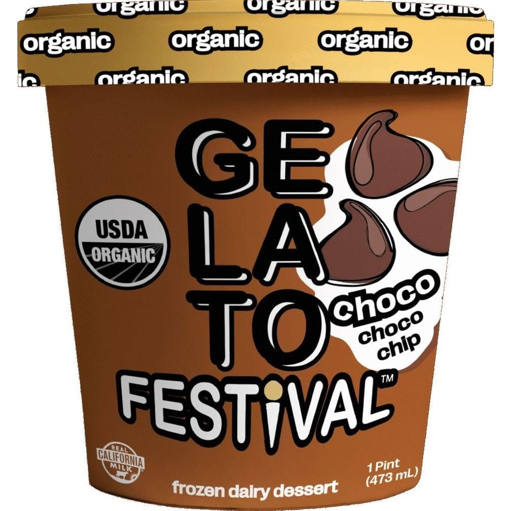 Gelato Festival Organic Chocolate Choco Chip Gelato, 16 Ounce -- 8 Per Case
