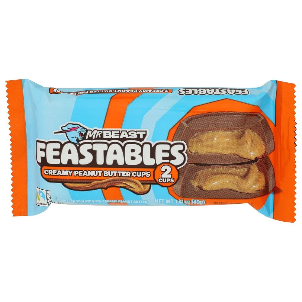 Feastables Milk Chocolate With Creamy Peanut Butter Cup, 1.41 Ounce -- 24 Per Case