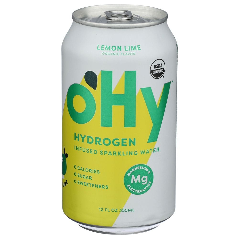 Ohy Organic Lemon Lime Hydrogen Infused Sparkling Water, 12 Fluid Ounce -- 12 Per Case