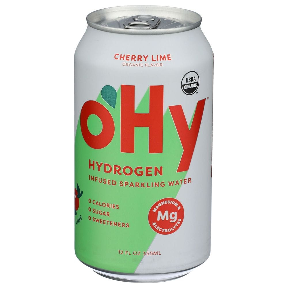 Ohy Organic Cherry Lime Hydrogen Infused Sparkling Water, 12 Fluid Ounce -- 12 Per Case