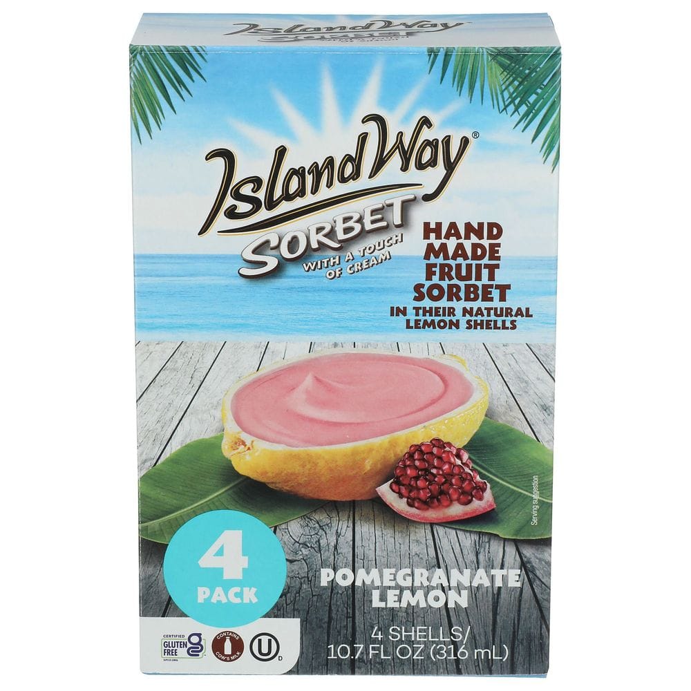 Island Way Pomegranate Lemon Sorbet, 10.4 Fluid Ounce -- 6 Per Case