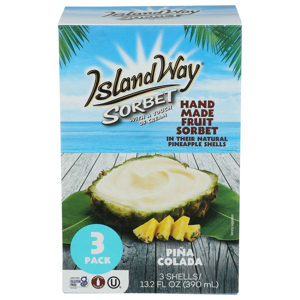 Island Way Pina Colada Sorbet, 13.2 Fluid Ounce -- 5 Per Case