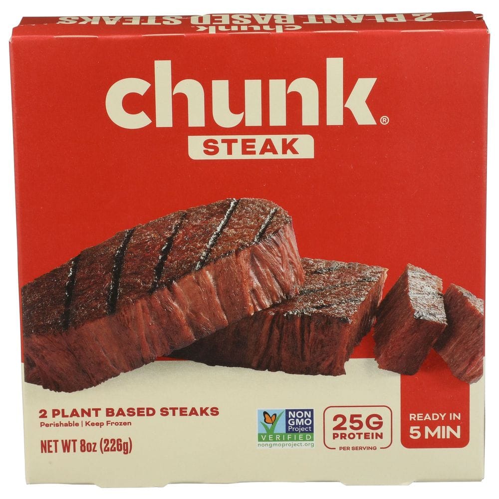 Chunk Plant Based Steaks, 8 Ounce -- 5 Per Case